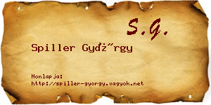 Spiller György névjegykártya