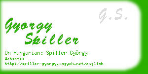 gyorgy spiller business card